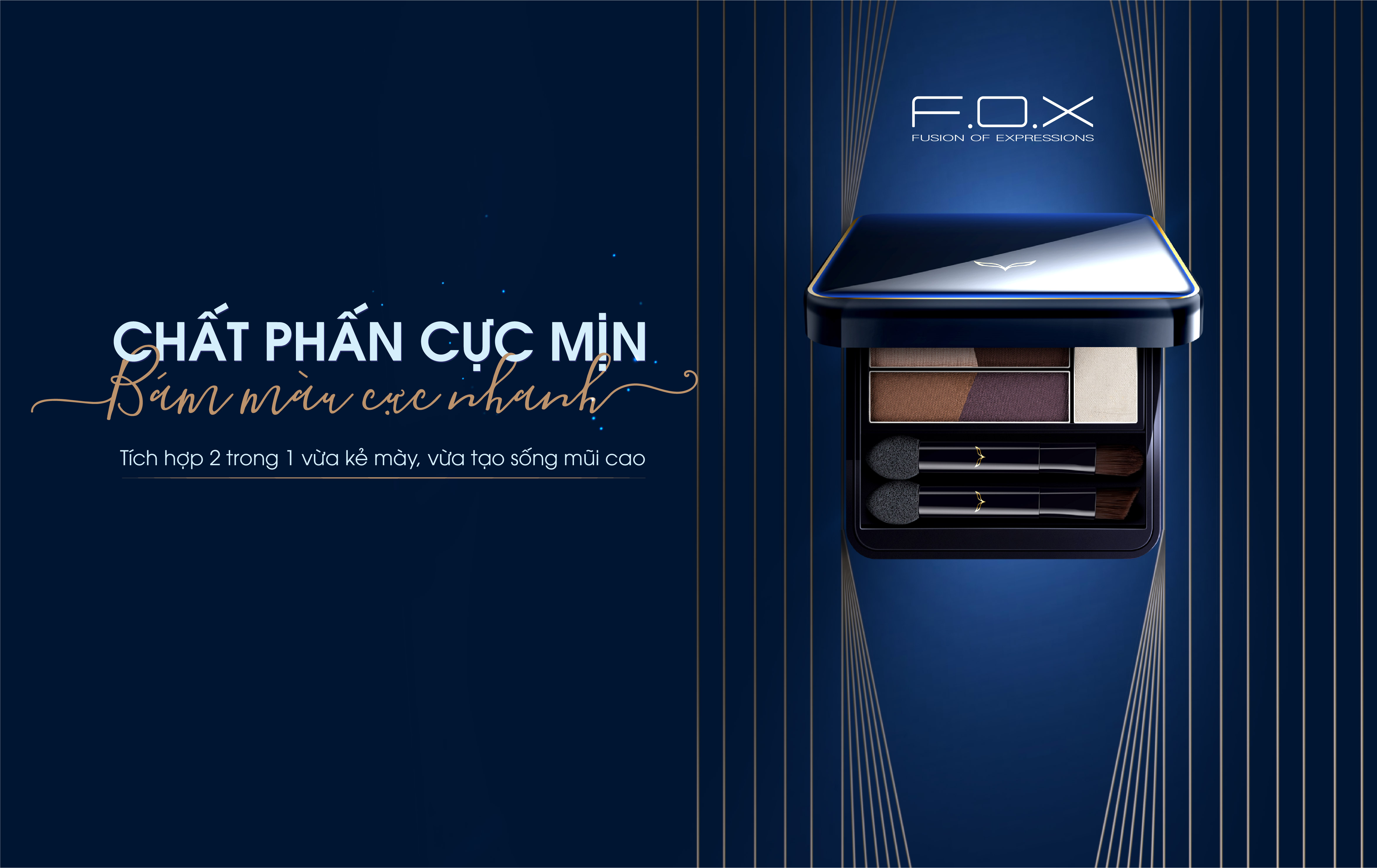 Bảng Màu Kẻ Mày Và Tạo Sống Mũi 3D FOX Brow & Shadow Compact 6.5g