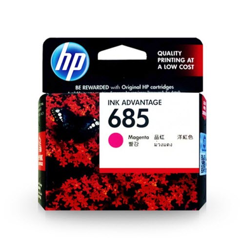 Mực in Phun màu HP 685 (CZ123AA) Magenta - Mực đỏ - Dùng cho HP Deskjet 3525, 4615, 4625, 5525, 6525, 6625 - Hàng Chính Hãng