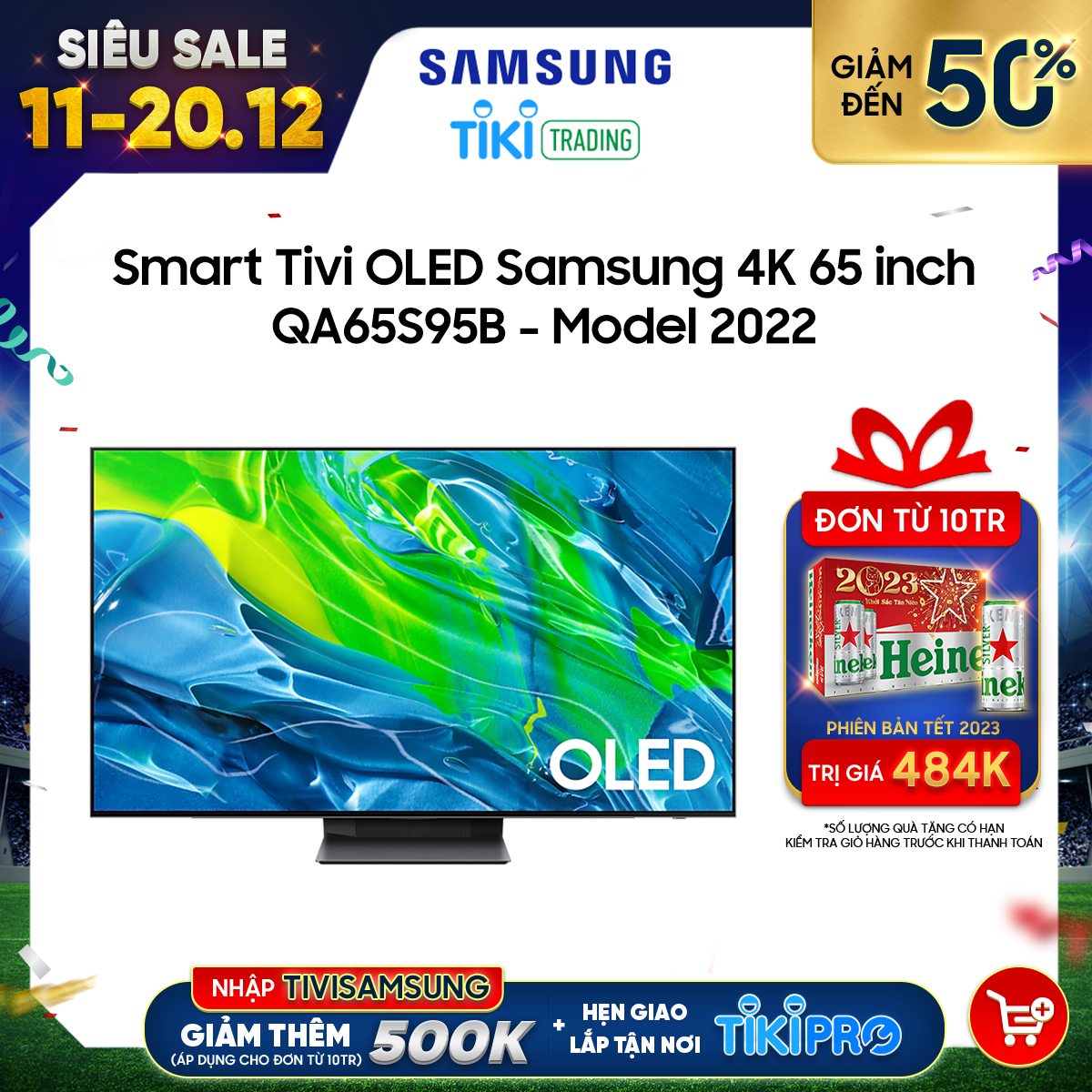 Smart Tivi OLED Samsung 4K 55 inch QA55S95B - Model 2022