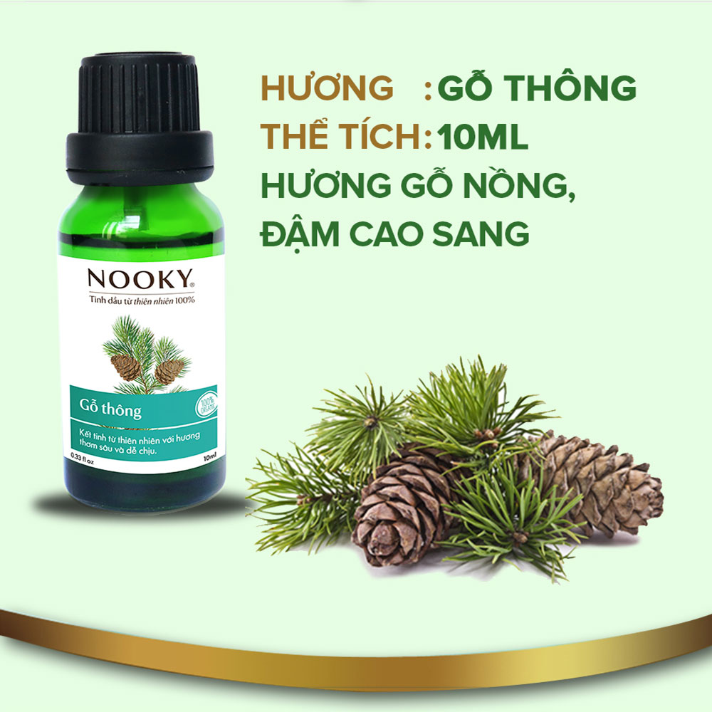 [10ml] Tinh dầu Gỗ Thông NOOKY 100% Thiên Nhiên - TORO FARM