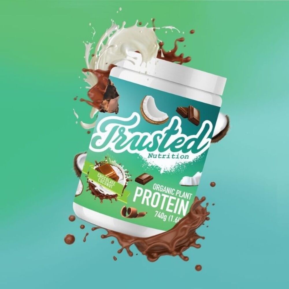 Sữa bổ sung protein hữu cơ từ hạnh nhân và đậu tằm dành cho người ăn chay Trusted Nutrition Organic Plant Protein 740g