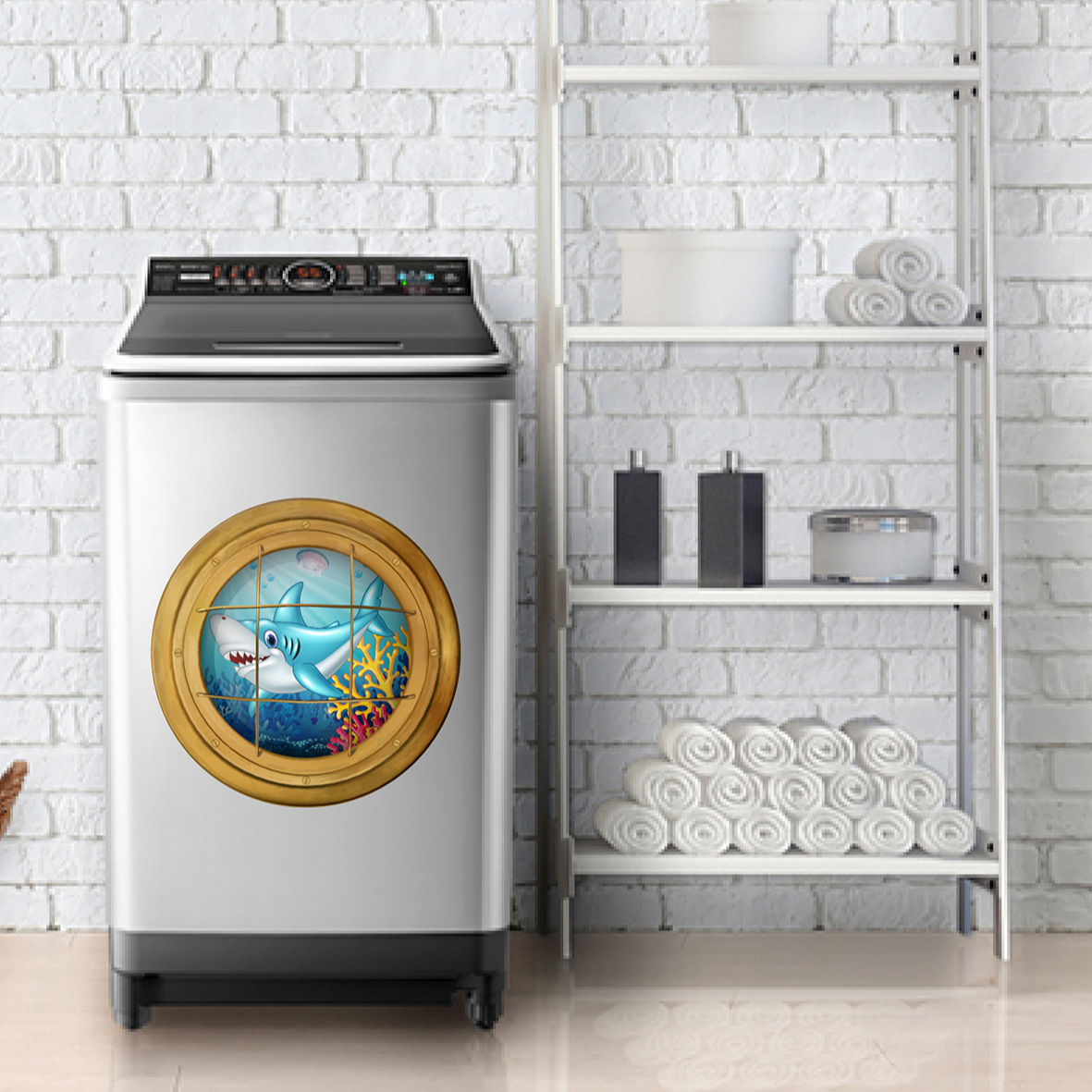 Decal trang trí máy giặt số 2