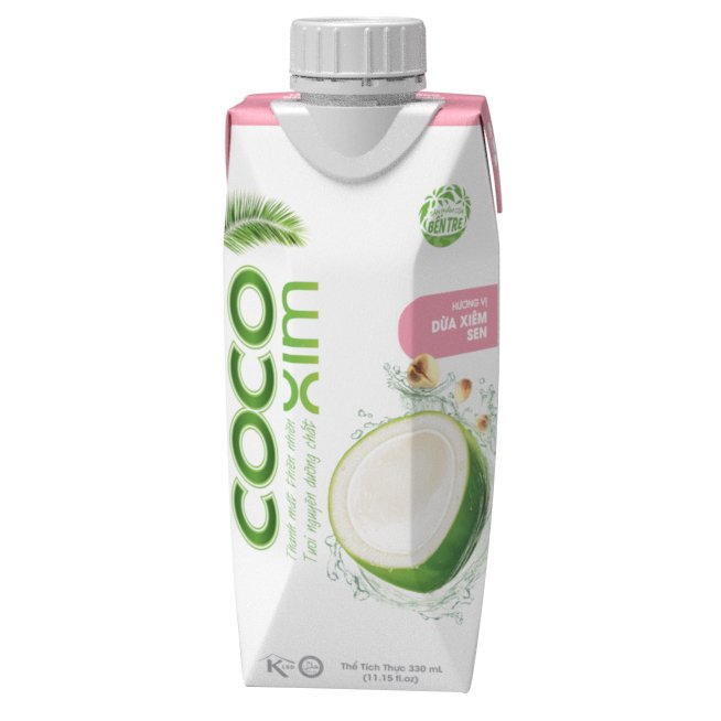 Thùng 12 Hộp Nước Dừa Cocoxim Sen (330ml x12 Hộp)