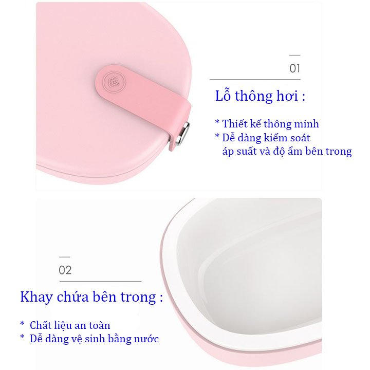 Hộp Cơm Cắm Điện, Giữ Nhiệt - 4 Ngăn Tiện Dụng - Chất Liệu An Toàn Cho Người Sử Dụng, Thân Thiện Với Môi Trường