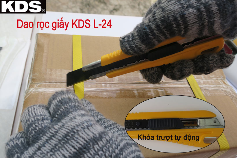 DAO RỌC GIẤY CÓ MÓC 18MM KDS L-24