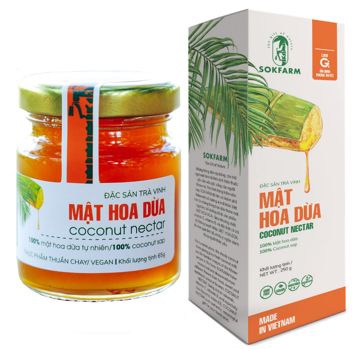 MẬT HOA DỪA - MEKONG HOME - 65 gram - 100% MẬT HOA DỪA NGUYÊN CHẤT