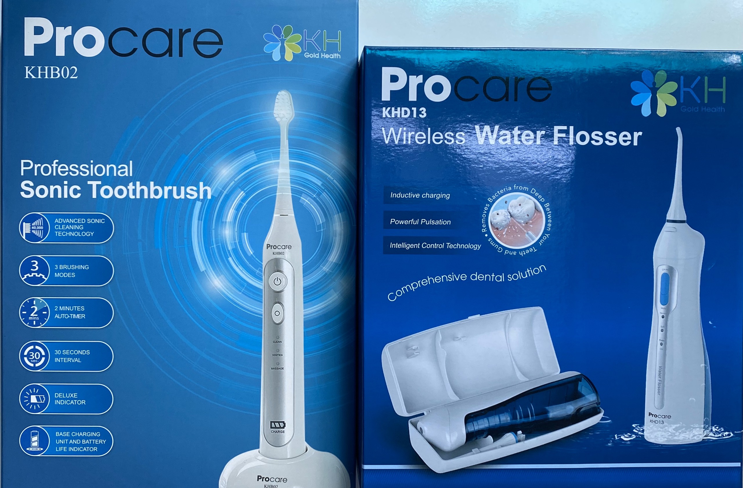 (Combo 2 trong 1) Máy tăm nước du lịch cao cấp Procare KHD13 + Bàn chải đánh răng điện cao cấp Procare KHB02