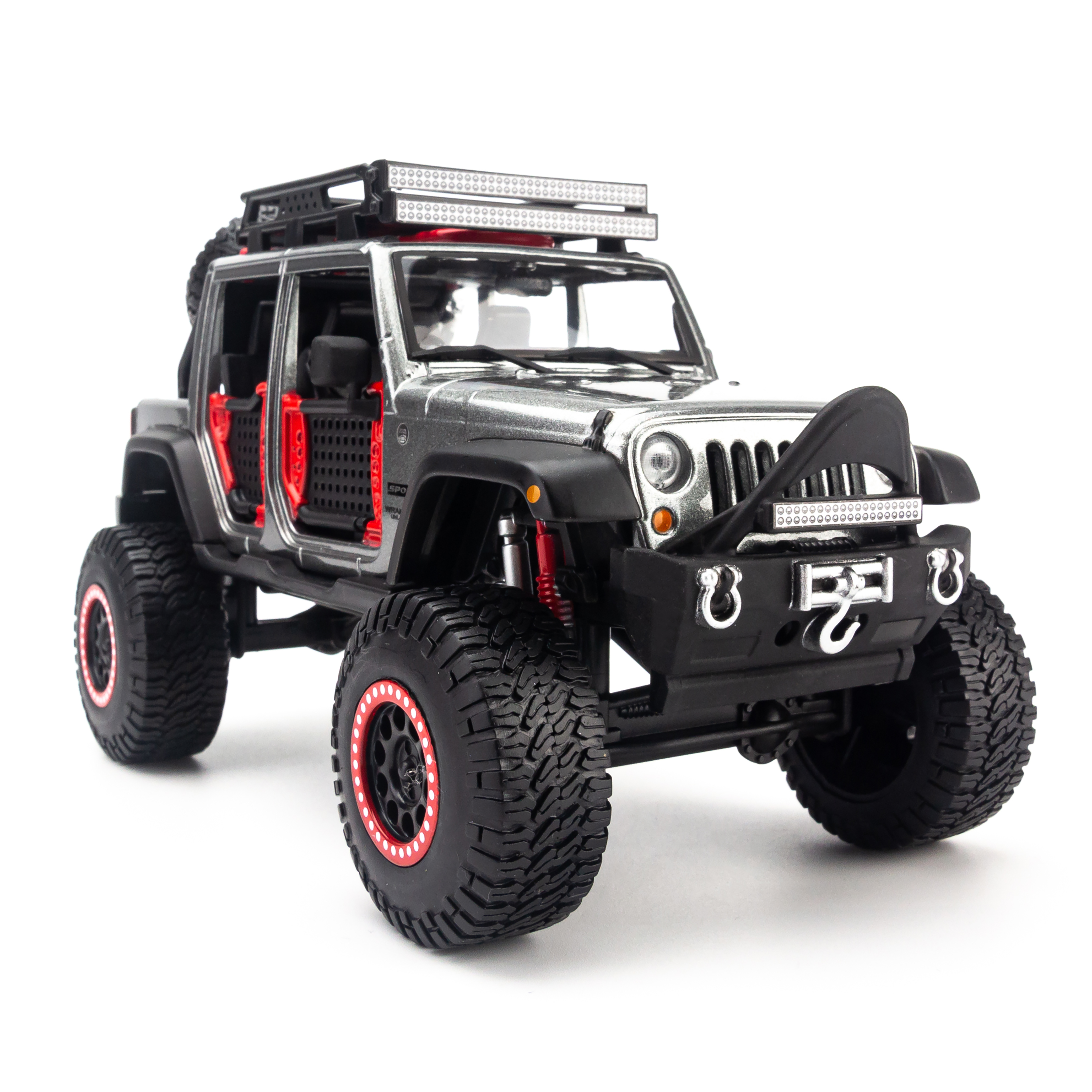 Mô Hình Xe Design Off-Road Kings 2017 Jeep Wrangler Unlimited Grey 1:24 Maisto MH-32523