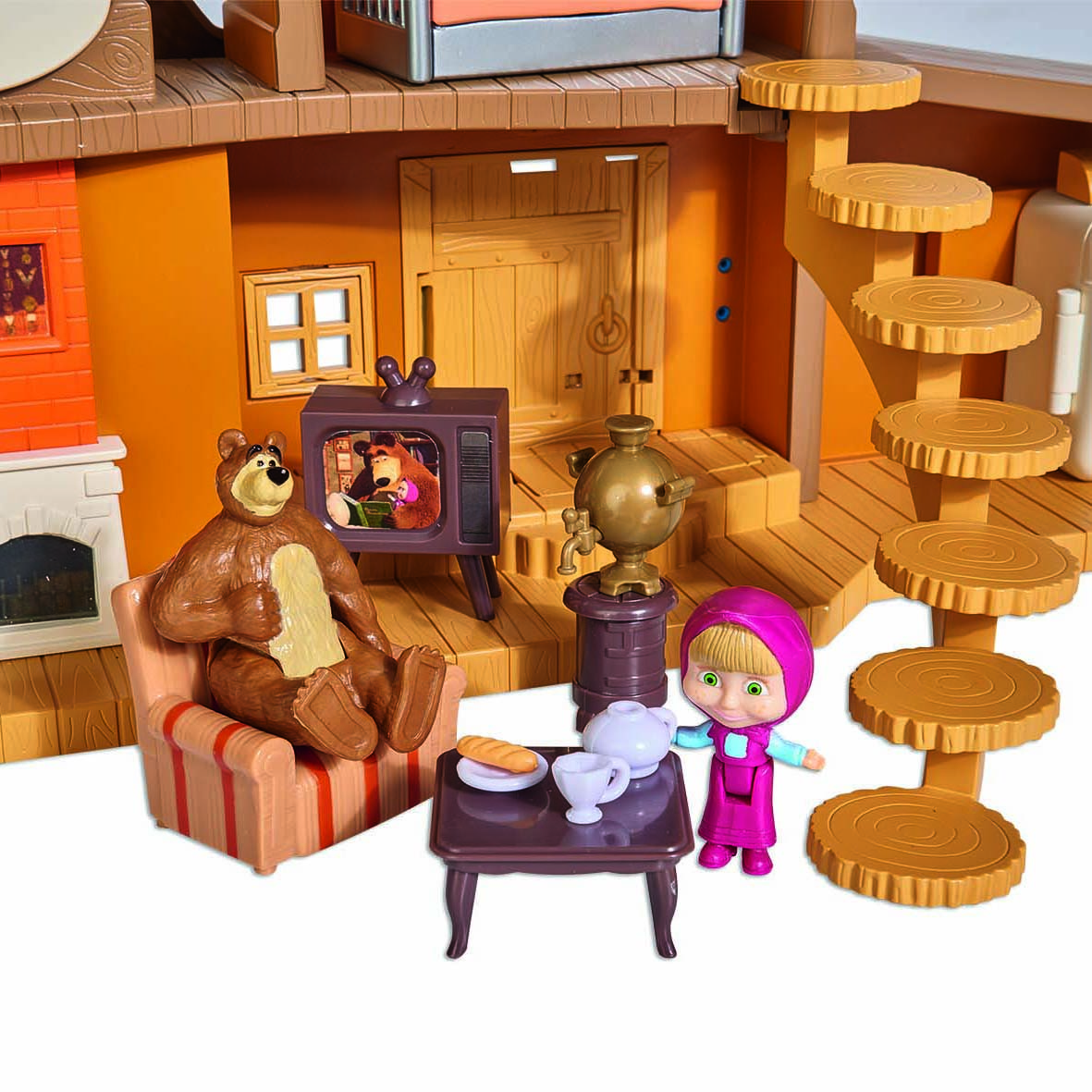 Đồ Chơi Ngôi Nhà Gấu MASHA AND THE BEAR Masha Play Set ''Big Bear House'' 109301032 - Đồ Chơi Chính Hãng