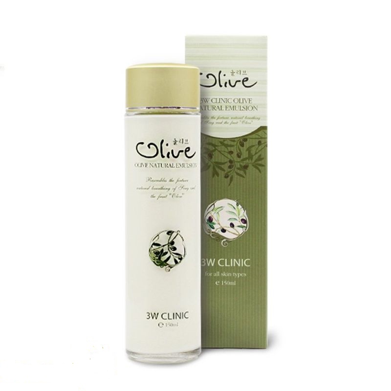 Sữa dưỡng trắng da tinh chất dầu Olive 3W CLINIC Hàn Quốc 150ml