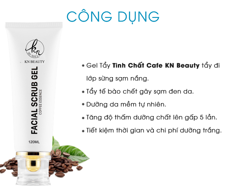 Bộ 3 sản phẩm Trắng Da Ngừa mụn KN Beauty chuyên sâu:Kem dưỡng 25g + Serum 30ml+ Tẩy tế bào chết 120ml