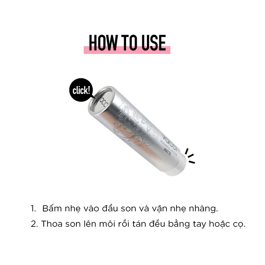 Son lì nhung cao cấp lâu trôi Vacci Mugwang Matte Lipstick - 210