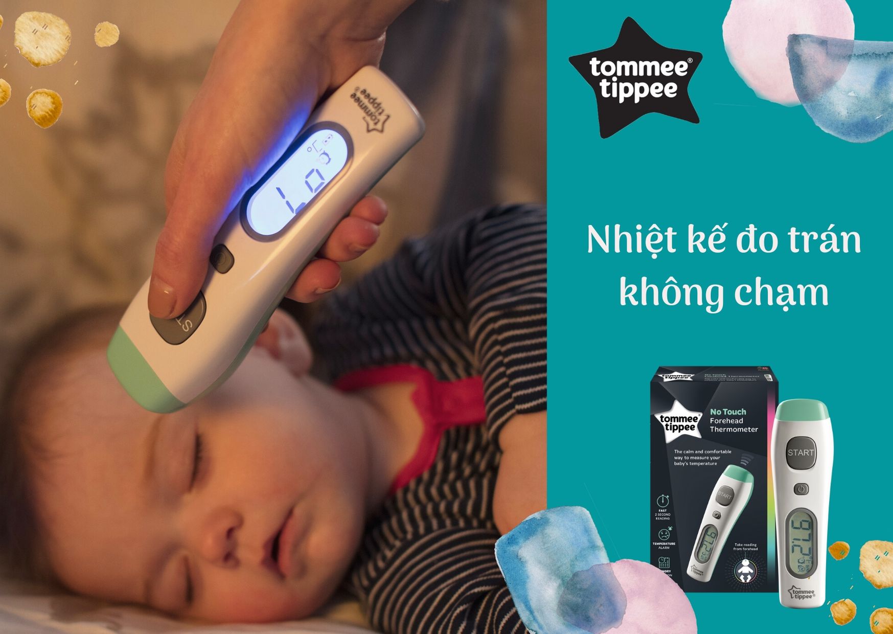 Nhiệt kế đo trán không chạm Tommee Tippee