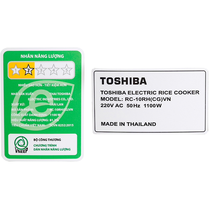 Nồi Cơm Điện Tử Toshiba RC-10RHVN - Đồng - Hàng chính hãng