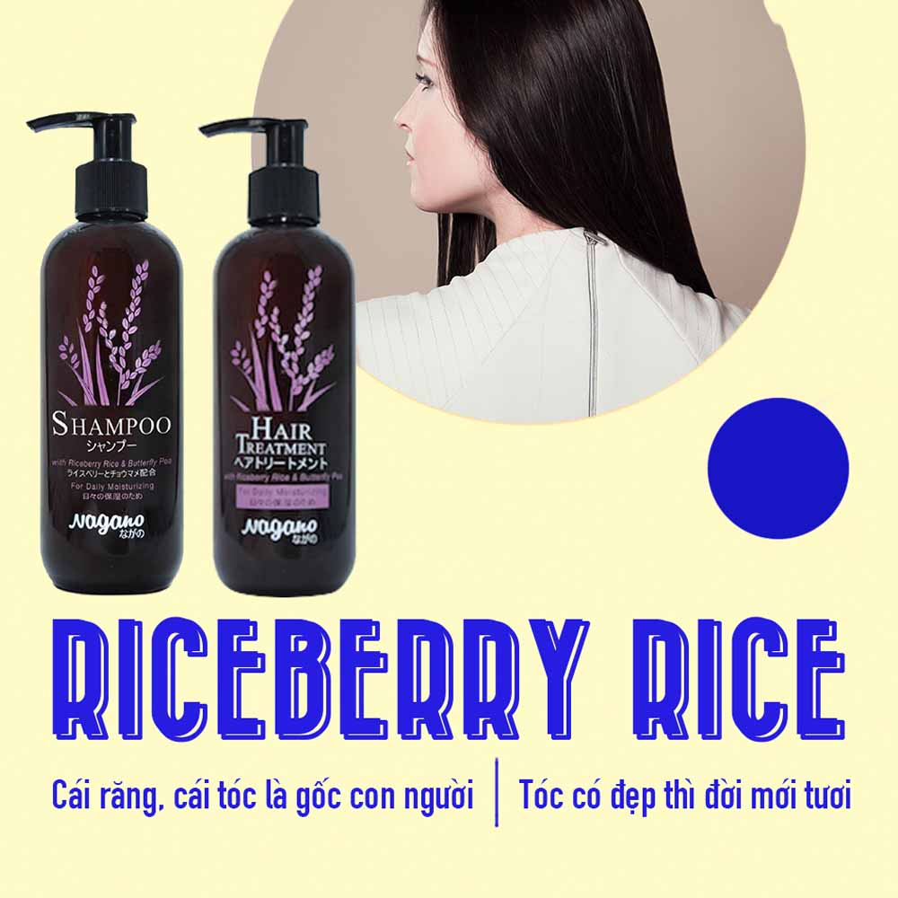 Dầu Xả Tóc Hoa Đậu Biếc Nagano Japan 250ml - Hair Treatment Nagano 250ml  - Chiết xuất từ thành phần tự nhiên giúp tóc mềm mượt bồng bềnh