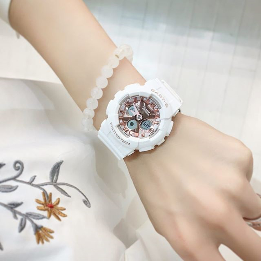 Đồng hồ nữ dây nhựa Casio Baby-G chính hãng Anh Khuê BA-130-7A1DR (43mm)