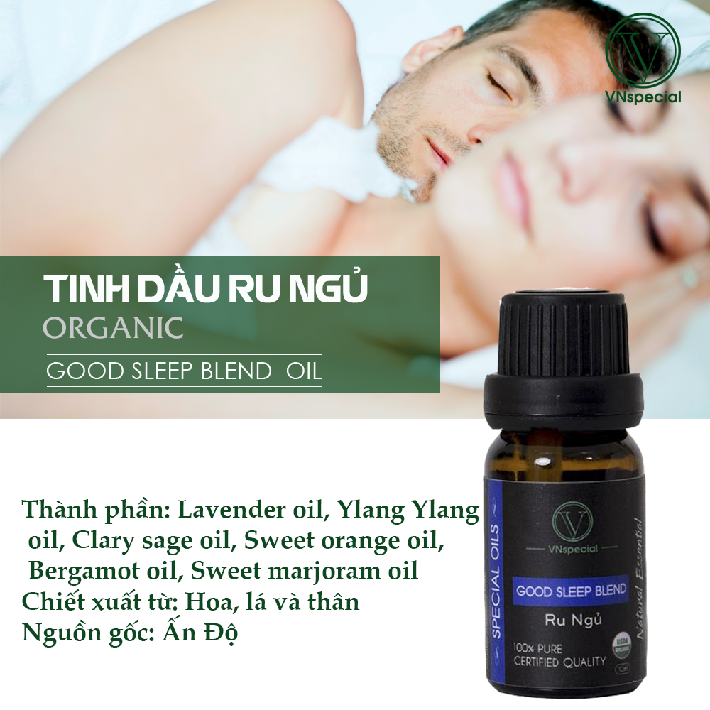 Tinh Dầu Hữu Cơ Ru Ngủ | Organic Sleep Blend | Tinh dầu Nhập Khẩu USDA - Vnspecial Oils (10ml)
