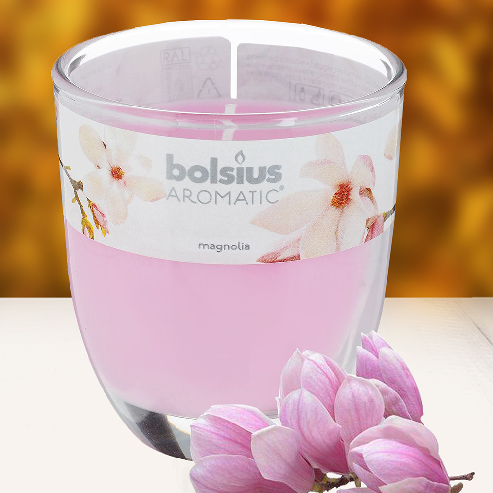 Ly nến thơm tinh dầu Bolsius Magnolia 105g QT024332 - hoa mộc lan