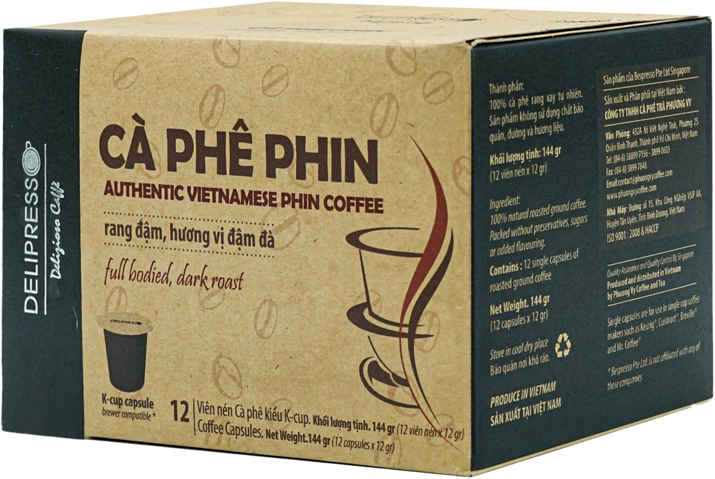 Cà Phê Viên Nén Authentic Phin coffee - Viên nén cà phê - Cà phê pha máy - Phương Vy Coffee