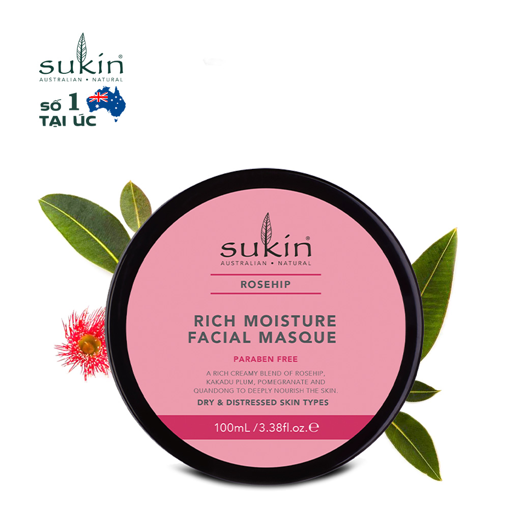 Mặt Nạ Siêu Dưỡng Ẩm Sukin Rosehip Rich Moisture Facial Masque 100ml