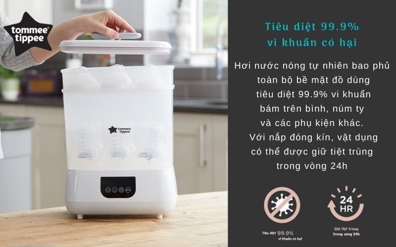 Máy tiệt trùng hơi nước và sấy khô Tommee Tippee Steri-Dry