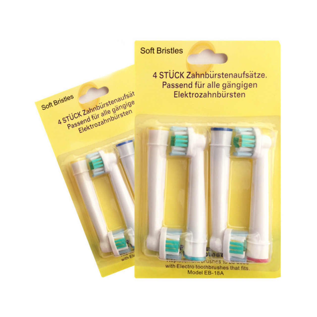 Cho máy Oral–B, Bộ 4 Đầu Bàn Chải đánh răng điện "Phá tan mảng bám" EB-18A cho răng sạch bóng – Xuất xứ: Đức