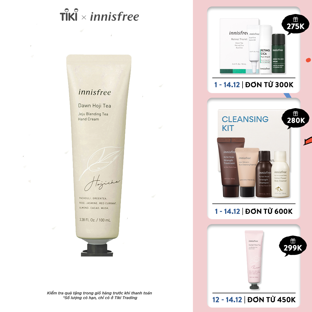 Kem Dưỡng Da Tay Hương Midnight Apricot Tea Innisfree Jeju Blending Tea Handcream