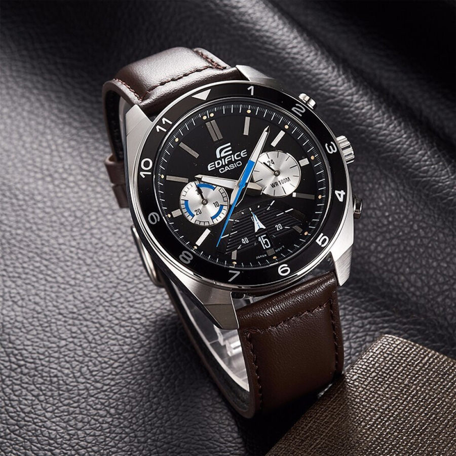 Đồng hồ nam dây da Casio Edifice chính hãng EFV-590L-1AVUDF