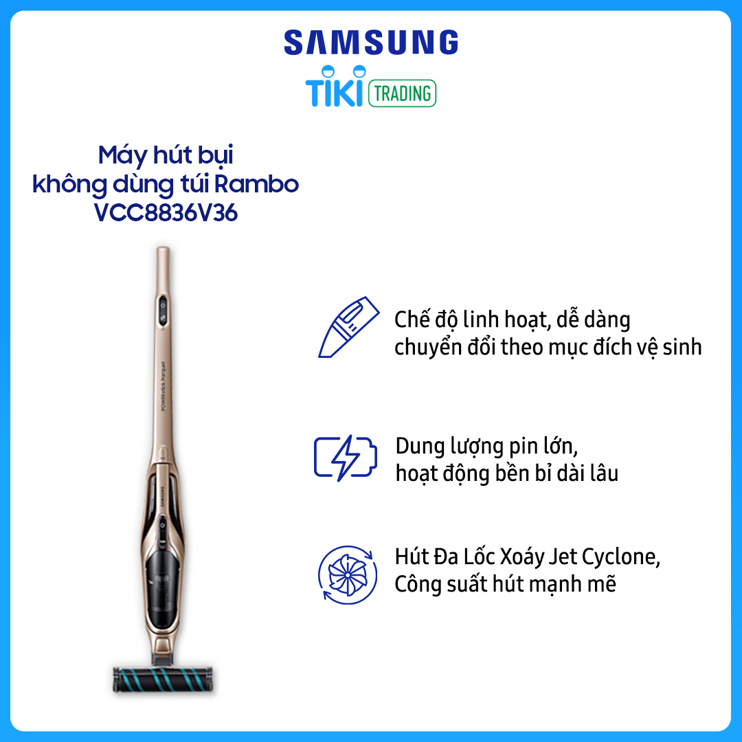 Máy hút bụi không dây 3 trong 1 Samsung VS03R6523J1 - Hàng chính hãng