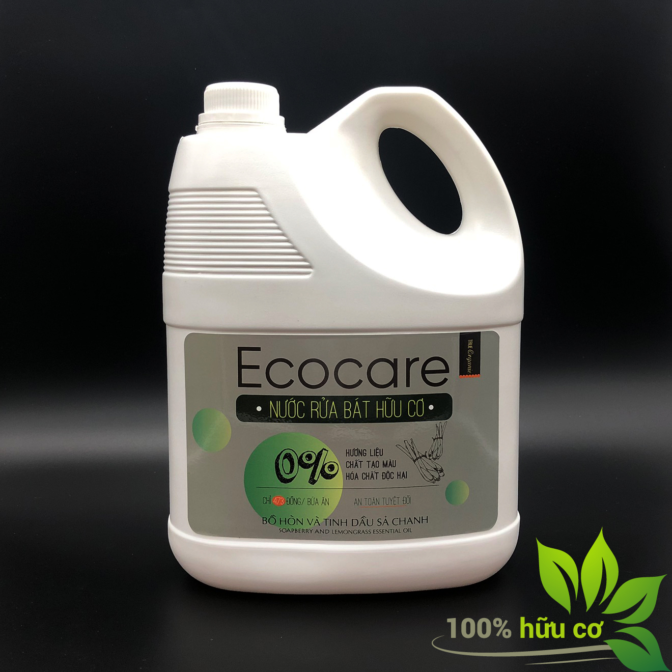 Nước rửa chén hữu cơ Bồ hòn hương Sả Chanh 4000ml thương hiệu Ecocare