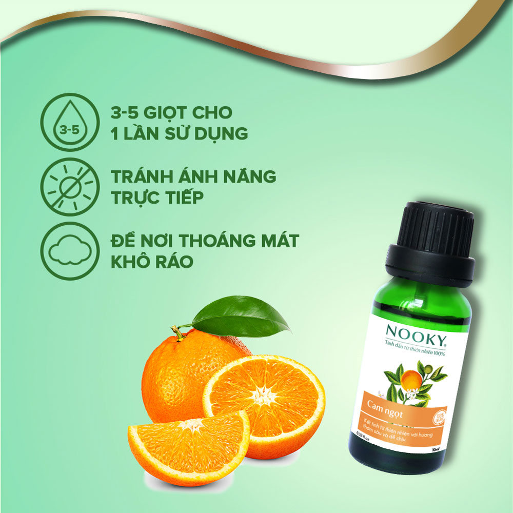 [10ml] Tinh dầu Cam ngọt NOOKY 100% Thiên Nhiên - TORO FARM