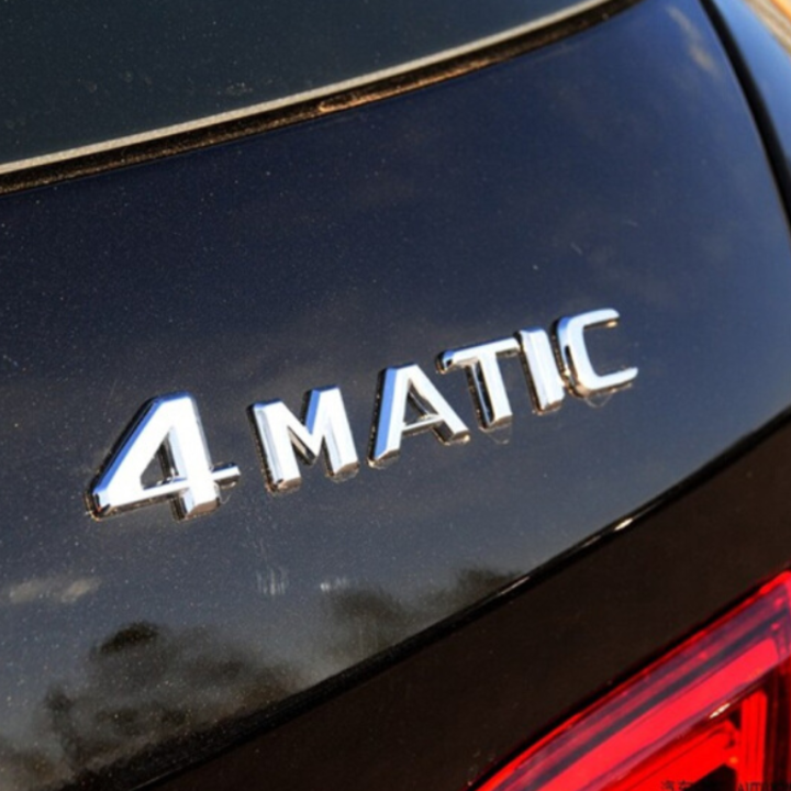 Decal logo 3D chữ nổi 4 MATIC dán xe đuôi ô tô