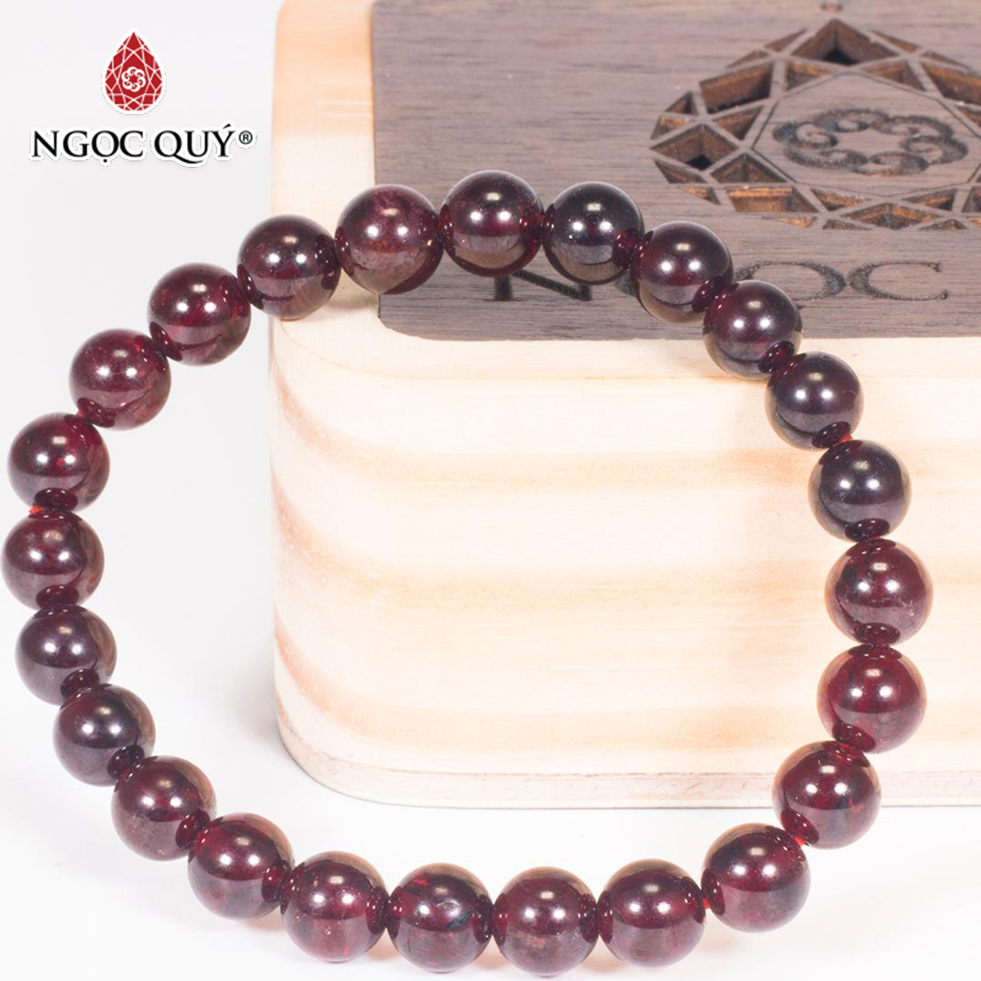 Vòng tay phong thủy đá garnet mệnh hỏa , thổ - Ngọc Quý Gemstones - 1