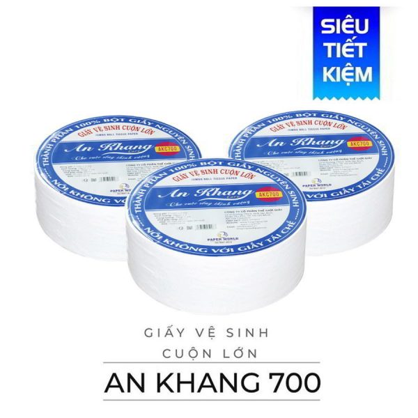 10 Cuộn giấy vệ sinh cuộn lớn An Khang Caro700