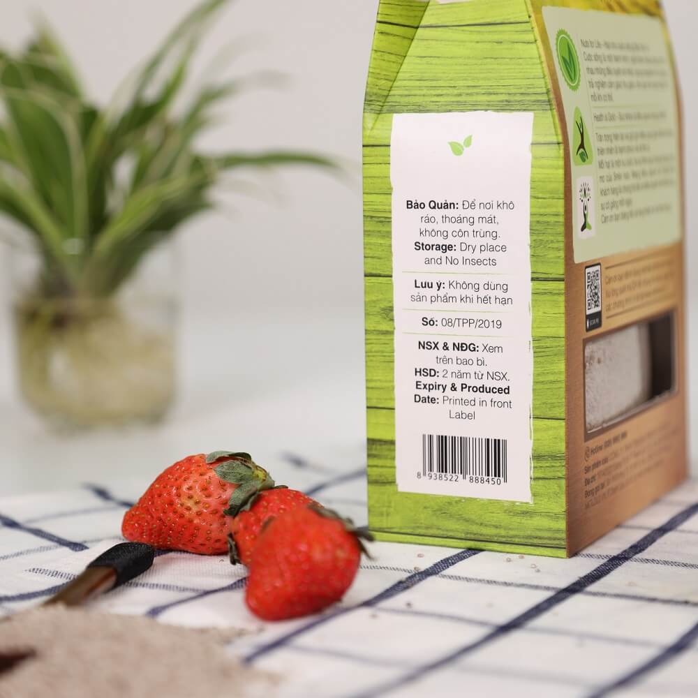 Hạt Chia Trắng hữu cơ Smile Nuts hộp 500g - Hạt chia nhập khẩu từ Nam Mỹ (hạt sáng, nở đều, không tạp chất) - White Chia Seed Organic 500g