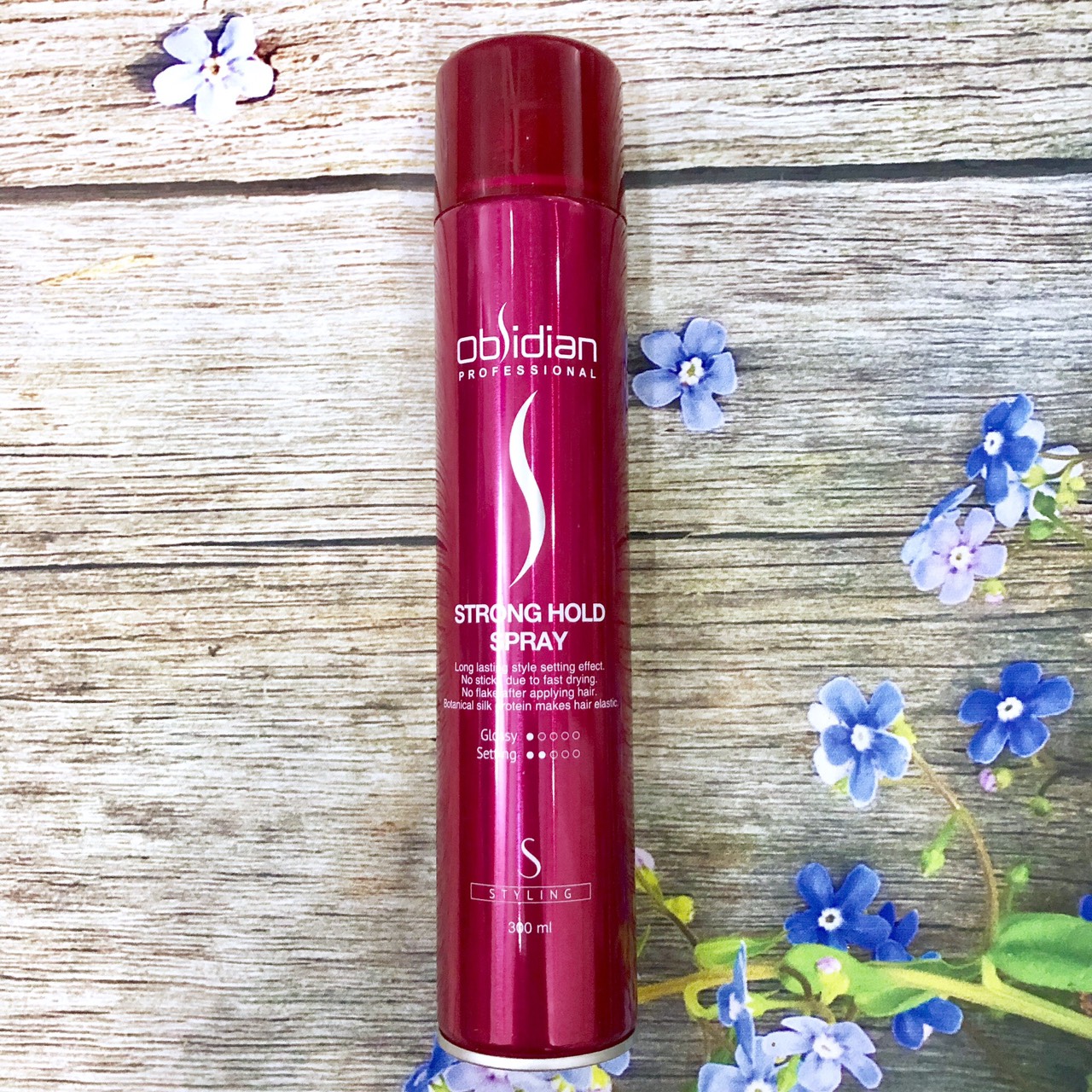 Gôm xịt tóc cứng Obsidian Strong Hold Spray Hàn Quốc 300ml