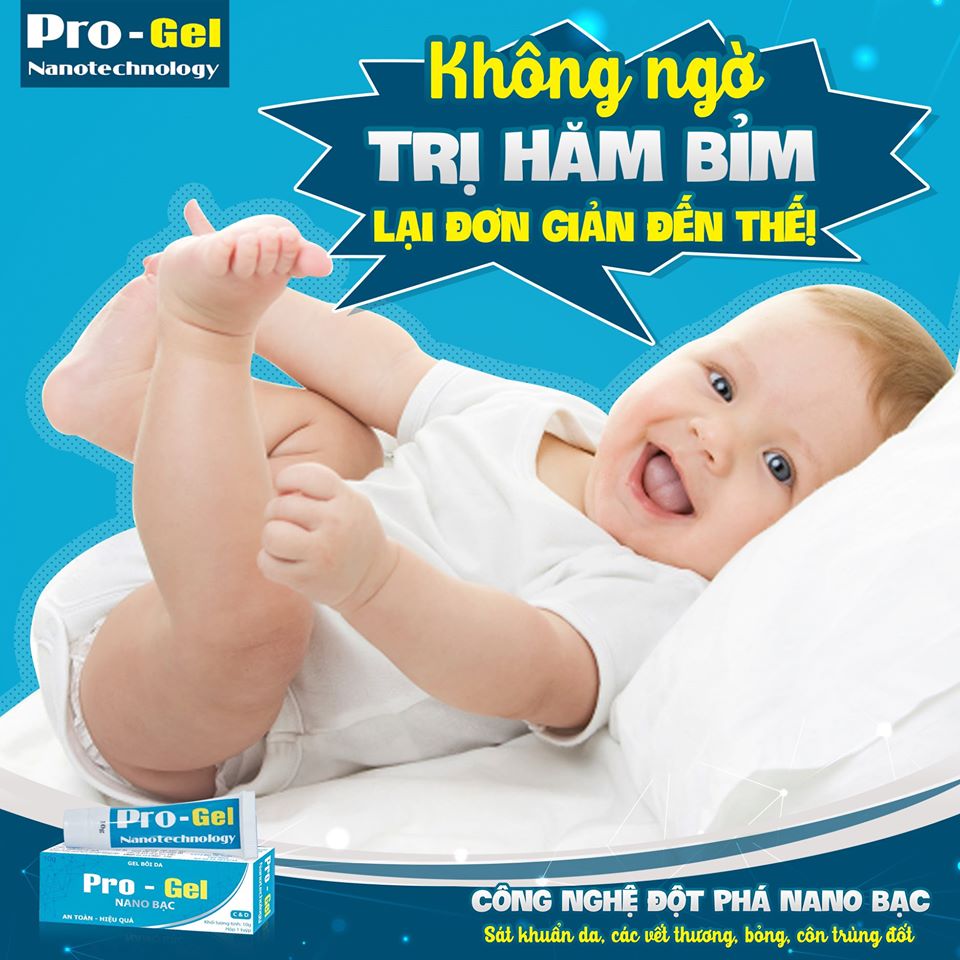 Gel Bôi Bỏng, Hăm Da, Tay Chân Miệng, Mụn Nhọt, Côn Trùng Đốt, Rôm Sảy, Zona, Thủy Đậu Pro - Gel Nano Bạc