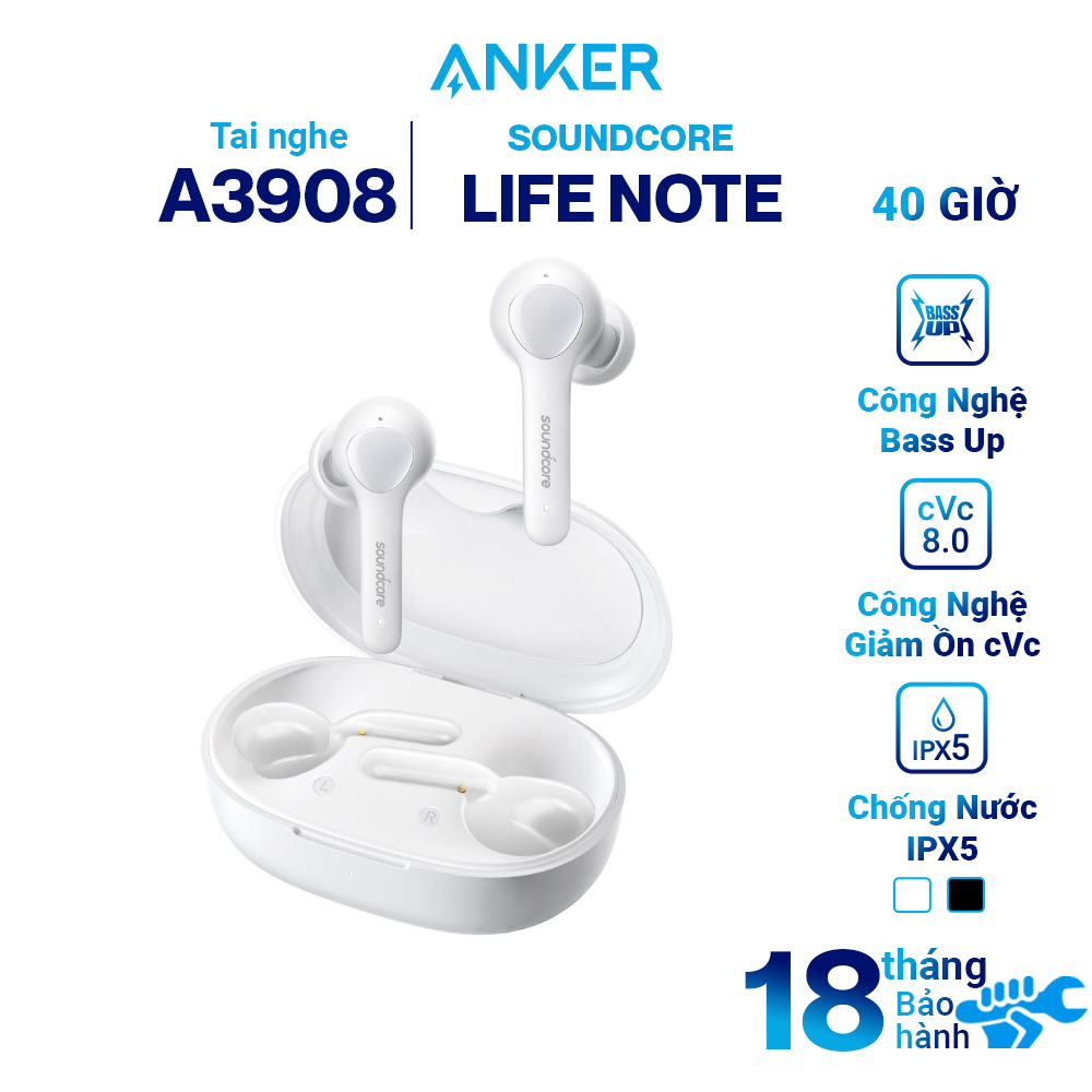 Tai Nghe Bluetooth True Wireless Anker Soundcore Life Note A3908H13 - Hàng Chính Hãng