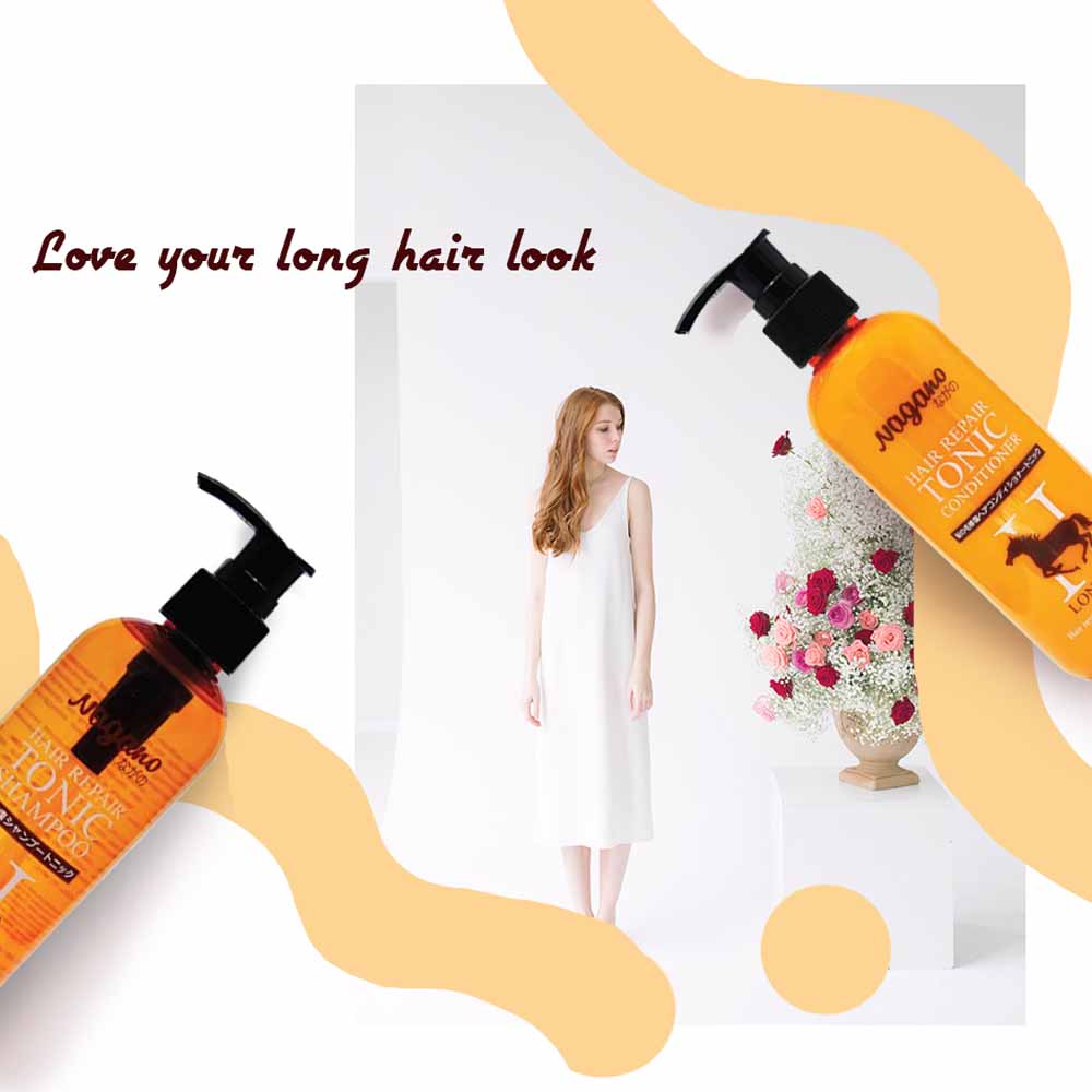 Dầu Gội Phục Hồi Tóc Chiết Xuất Dầu Ngựa Nagano 250ml - Hair Repair Tonic Shampoo Nagano 250ml - Phục hồi tóc hư tổn và nuôi dưỡng da đầu khỏe mạnh