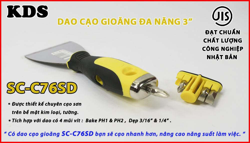 Dao cạo tường 76mm KDS SC-C76SD