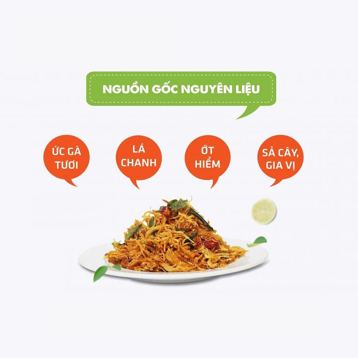 Khô gà lá chanh loại ngon ( Giòn ngon - Đậm vị ) thương hiệu Nàng Khô - 100gram