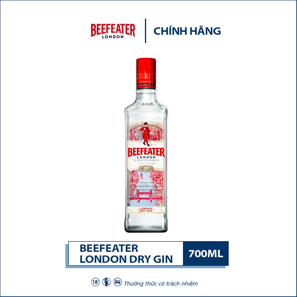 Rượu Gin Beefeater London 700ml 39% - 41% - Không Kèm Hộp