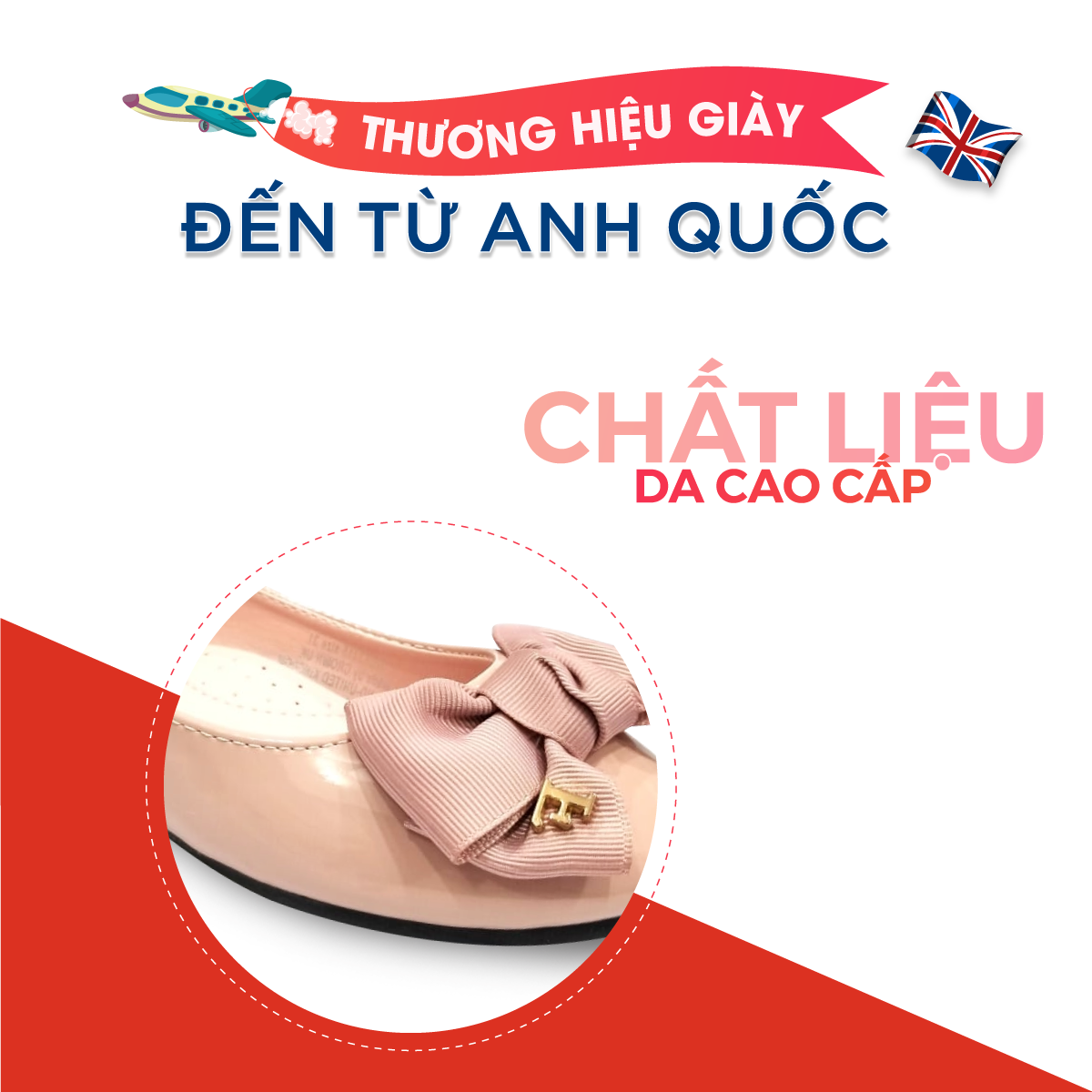 Giày Búp Bê Bé Gái Đi Học Đi Chơi Crown Space UK Ballerina Trẻ Em Cao Cấp CRUK3115 Nhẹ Êm Thoáng Size 30-36/6-14 Tuổi