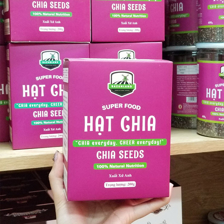 Hạt chia Úc Bazanland Organic supper food 200g