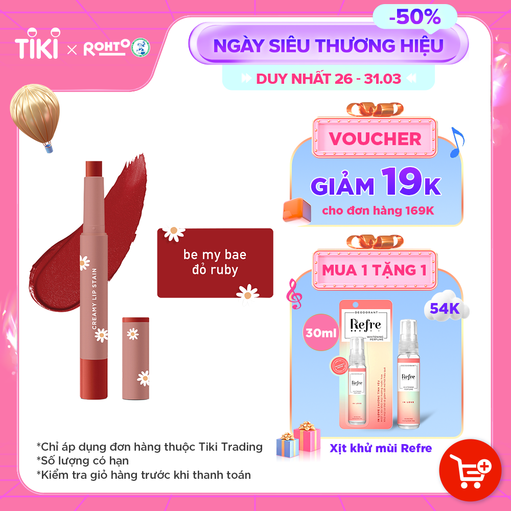 Son lì dạng thỏi Flawsome Creamy Lip Stain (2g) Good Times (Màu Cam Hồng Đất)