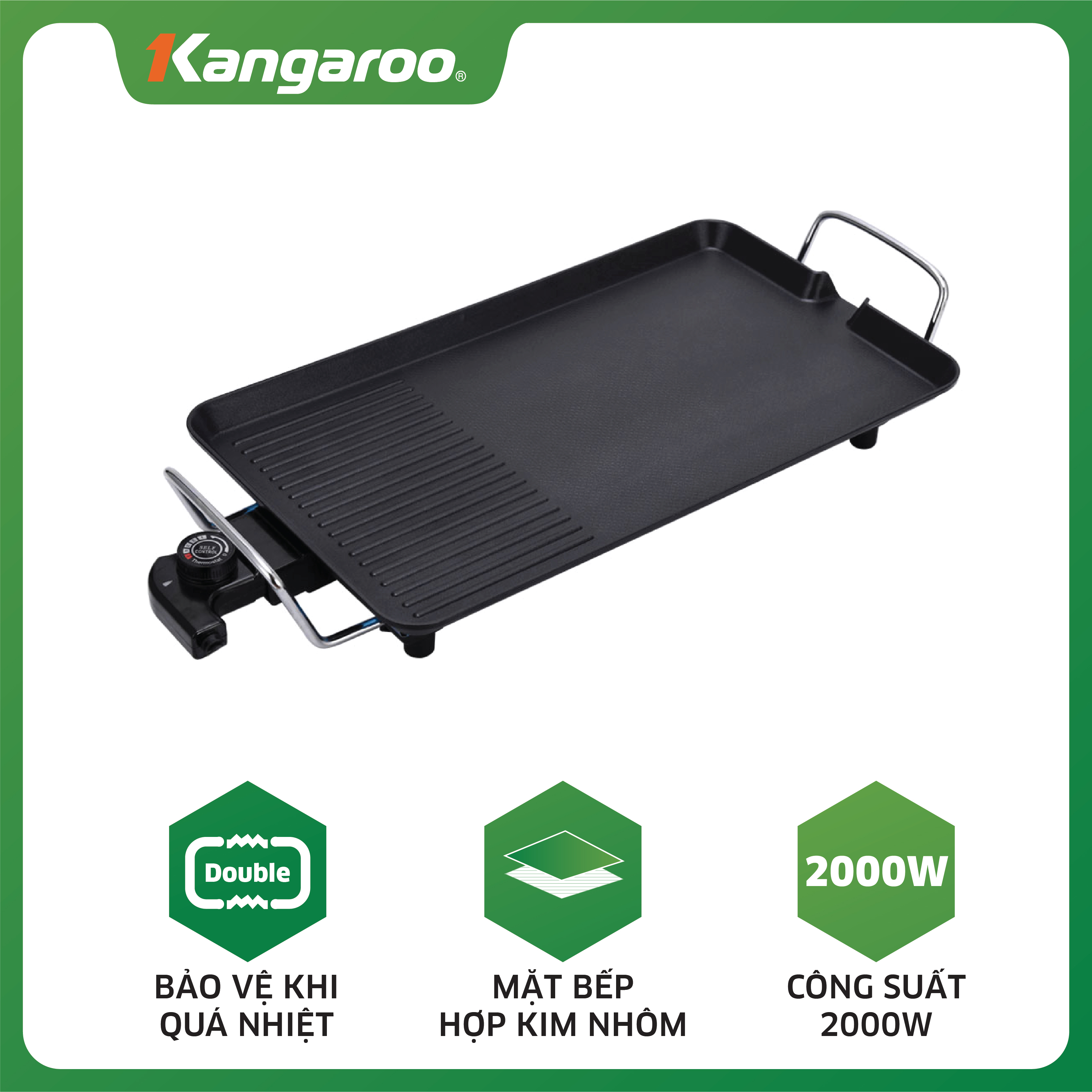 Bếp Nướng Điện Kangaroo KG699 2000W - Hàng chính hãng