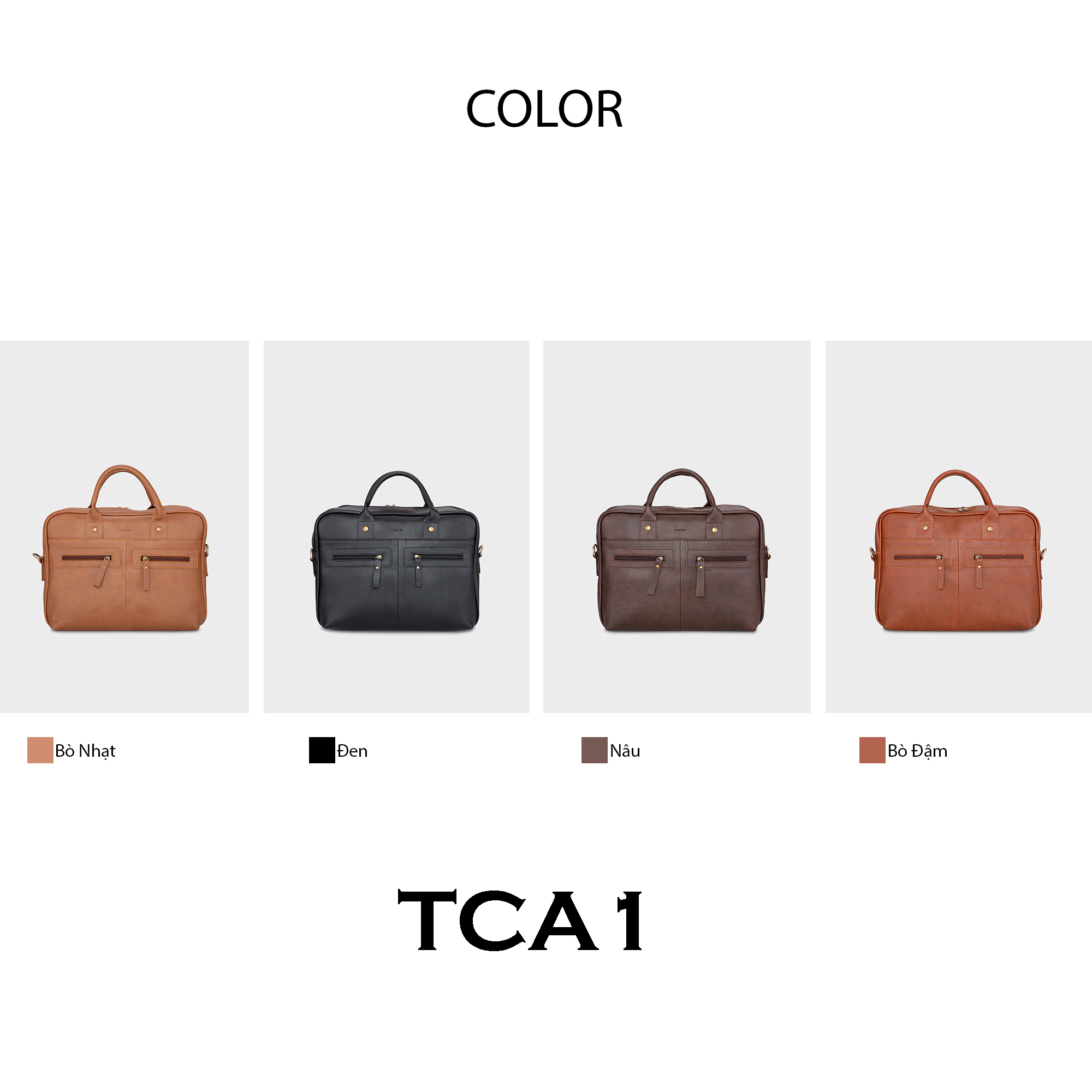 Cặp công sở da thời trang đa năng TRITA TCA1 nhiều màu (Dài 39cm x Rộng 10cm x Cao 28cm)