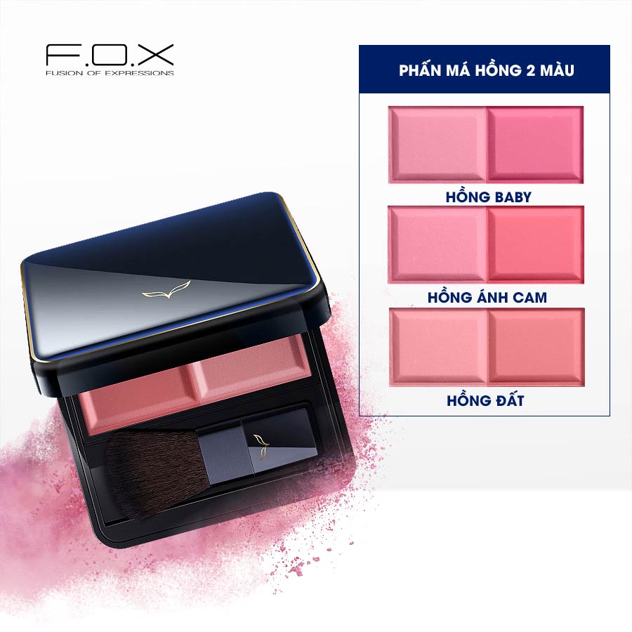 Phấn Má Hồng FOX 2 Màu Sang Trọng Luxuriant Impression Blush 7g