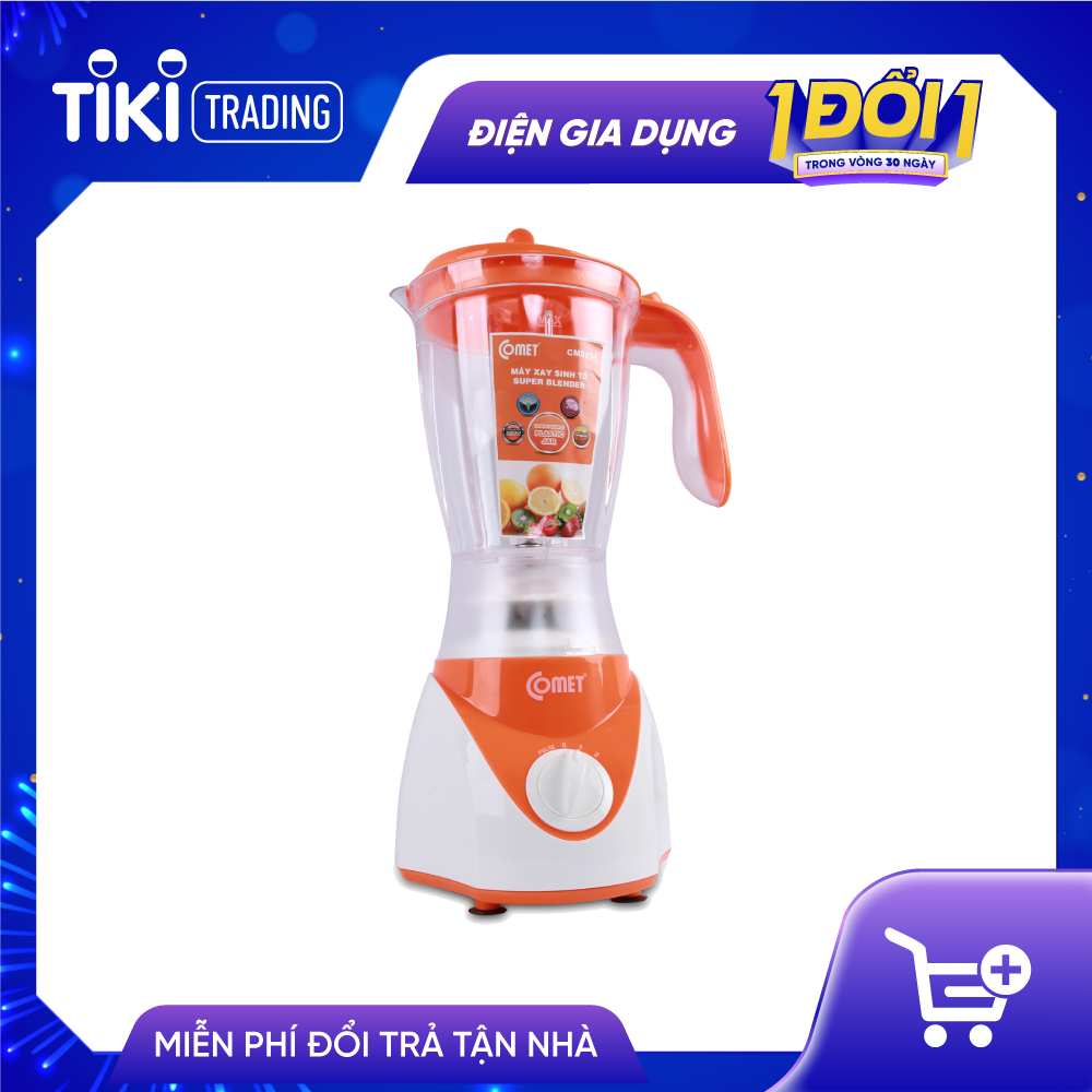 Máy Xay Sinh Tố Comet CM9954 - Trắng Cam - Hàng Chính Hãng