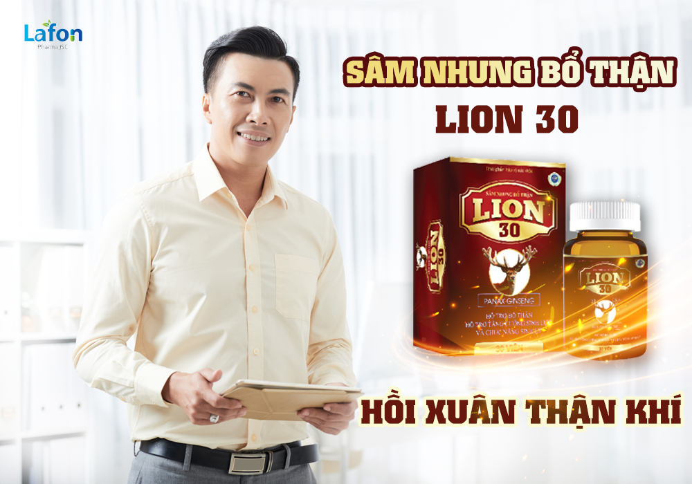 Sâm Nhung Bổ Thận Lion 30 - Hỗ trợ Tăng Cường Chức Năng Sinh Lý Nam - Giảm Triệu Chứng Tiểu Đêm, Tiểu Nhiều Lần